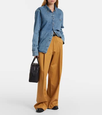 Embroidered denim shirt | Ami Paris