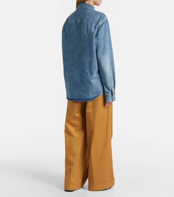 Embroidered denim shirt | Ami Paris