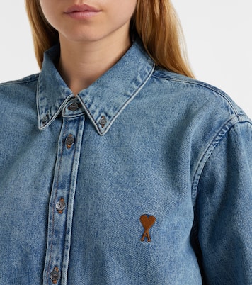 Embroidered denim shirt | Ami Paris