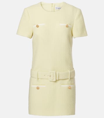 Belted bouclé minidress | Self-Portrait