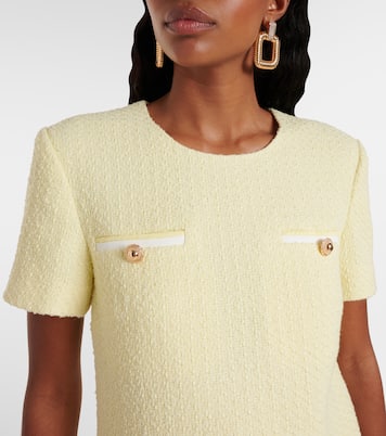 Belted bouclé minidress | Self-Portrait