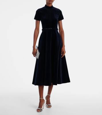 Camilla cotton velvet midi dress | Emilia Wickstead
