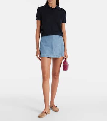 Skort Diaz in denim | Veronica Beard