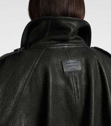 Double-breasted leather jacket | Acne Studios