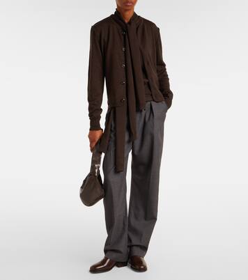 Twisted tie-detail wool-blend cardigan | Lemaire