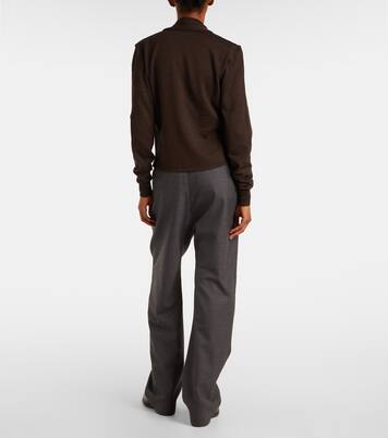 Twisted tie-detail wool-blend cardigan | Lemaire