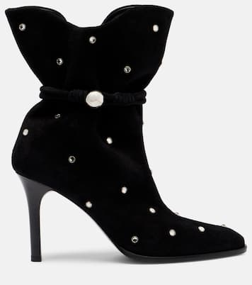 Verzierte Ankle Boots Lolya 90 aus Veloursleder | Isabel Marant