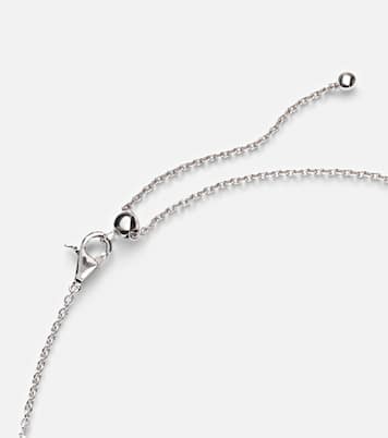 Halskette aus 18kt Weißgold mit Diamanten und Smaragden | Kamyen
