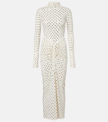 Embellished gathered jersey maxi dress | Alaïa