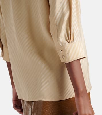Interlocking G striped silk shirt | Gucci