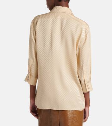 Interlocking G striped silk shirt | Gucci