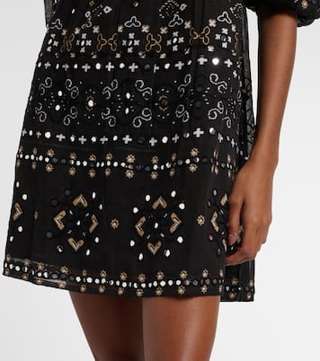 Embellished cotton poplin minidress | Juliet Dunn