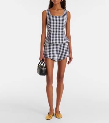 Sadie gingham linen top | Posse