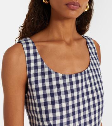 Sadie gingham linen top | Posse