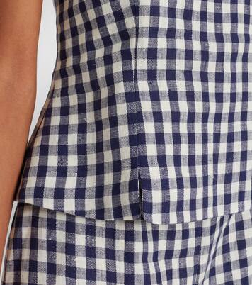 Sadie gingham linen top | Posse