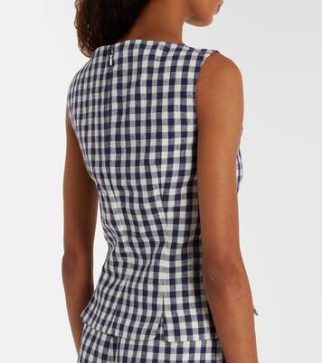 Sadie gingham linen top | Posse