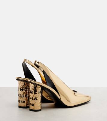 Tape mirrored leather slingback pumps | Givenchy