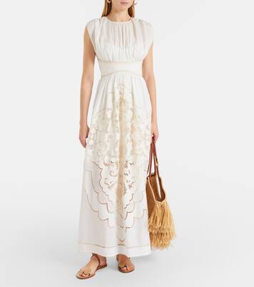 Daylight embroidered linen maxi dress | Zimmermann
