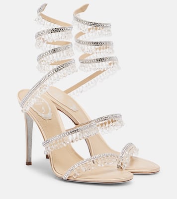Chandelier embellished satin sandals | Rene Caovilla