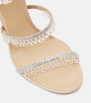 Chandelier embellished satin sandals | Rene Caovilla