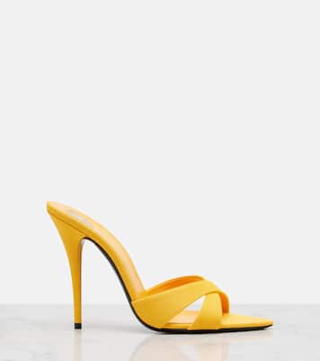 Kirat 110 crêpe satin mules | Saint Laurent