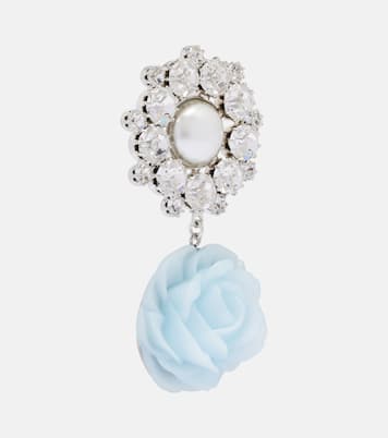 Floral-appliqué embellished drop earrings | Magda Butrym