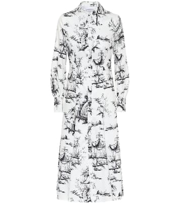 Abito Penley a stampa in cotone | Erdem
