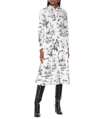 Abito Penley a stampa in cotone | Erdem
