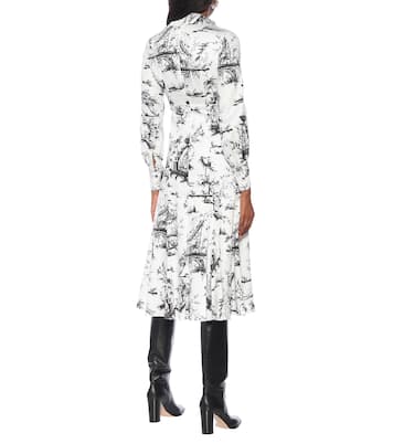 Abito Penley a stampa in cotone | Erdem