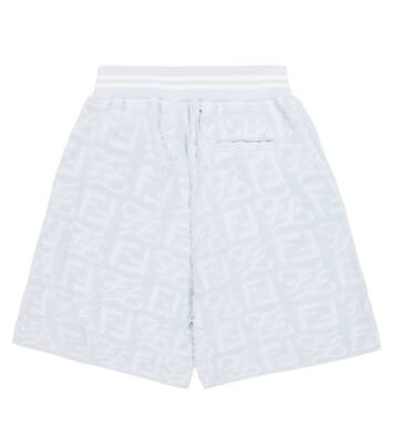 Shorts FF en felpa mezcla de algodón | Fendi Kids