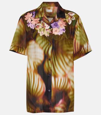 Robe chemise imprimée en soie | Dries Van Noten