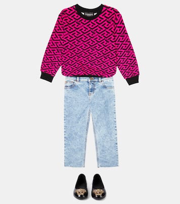 Felpa in cotone con logo | Versace Kids