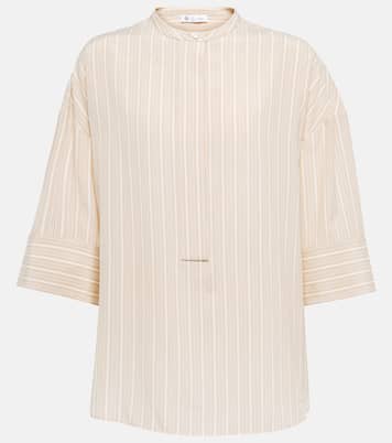 Lindsie striped silk crêpe shirt | Loro Piana