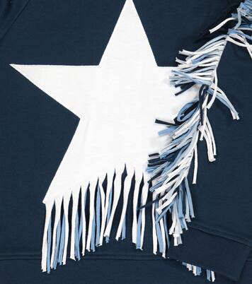 Sudadera de jersey de algodón con flecos | Stella McCartney Kids