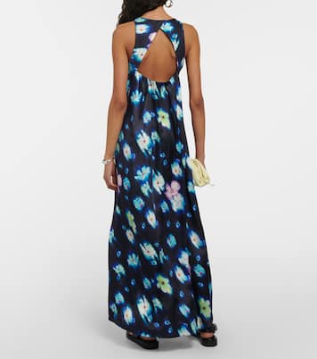 Floral satin midi dress | Dorothee Schumacher