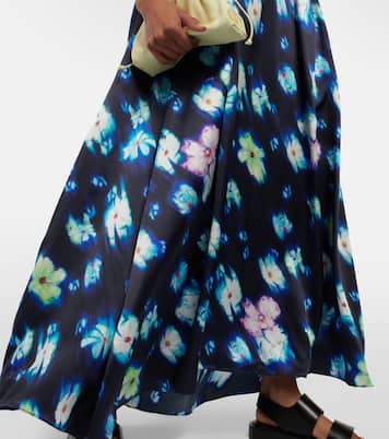 Floral satin midi dress | Dorothee Schumacher