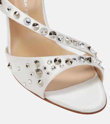 Sandales en satin de soie à ornements | Alessandra Rich