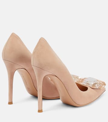 Pumps Jaipur 105 in suede con cristalli | Gianvito Rossi