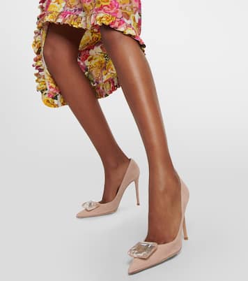 Pumps Jaipur 105 in suede con cristalli | Gianvito Rossi