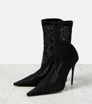 Bottines Lollo en dentelle et cuir | Dolce&Gabbana