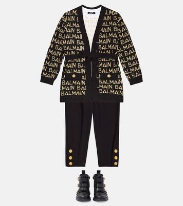 Cardigan en intarsia | Balmain Kids