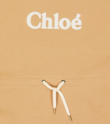 Abito felpa in cotone con logo | Chloé Kids