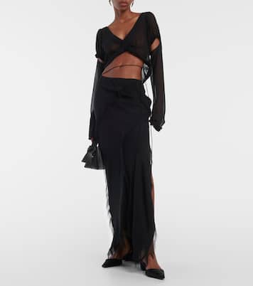 Top raccourci en soie | Acne Studios