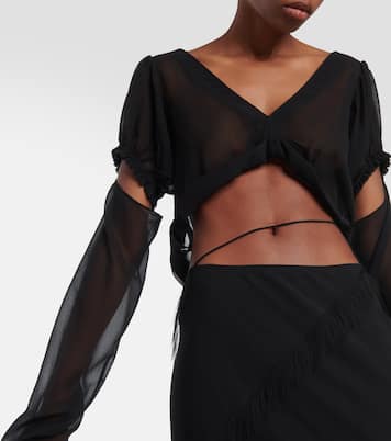 Top raccourci en soie | Acne Studios