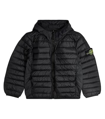 Chaqueta con capucha y paneles de plumas | Stone Island Junior