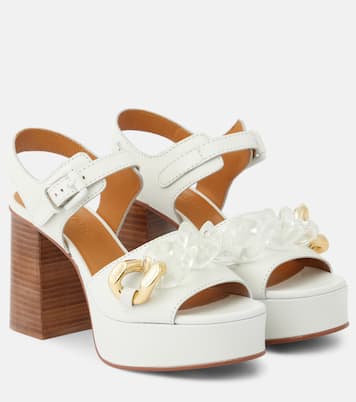 Monyca leather platform sandals  | See By Chloé