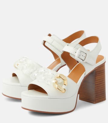 Monyca leather platform sandals  | See By Chloé