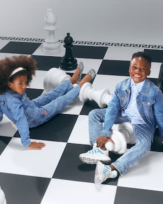 Blossom 엠브로이더리 테이퍼드 진 | Versace Kids