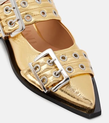 Ballerine Buckle in similpelle | Ganni