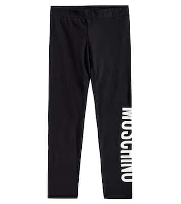 Leggings in misto cotone con logo | Moschino Kids